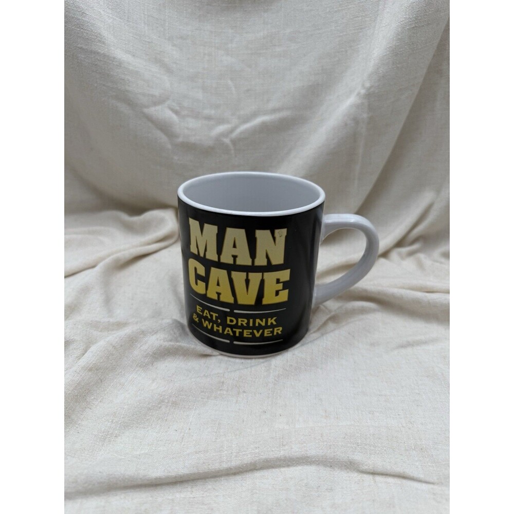 Man Cave Coffee Mug Bay Island Eat Drink Whatever Funny Gift Black Cup